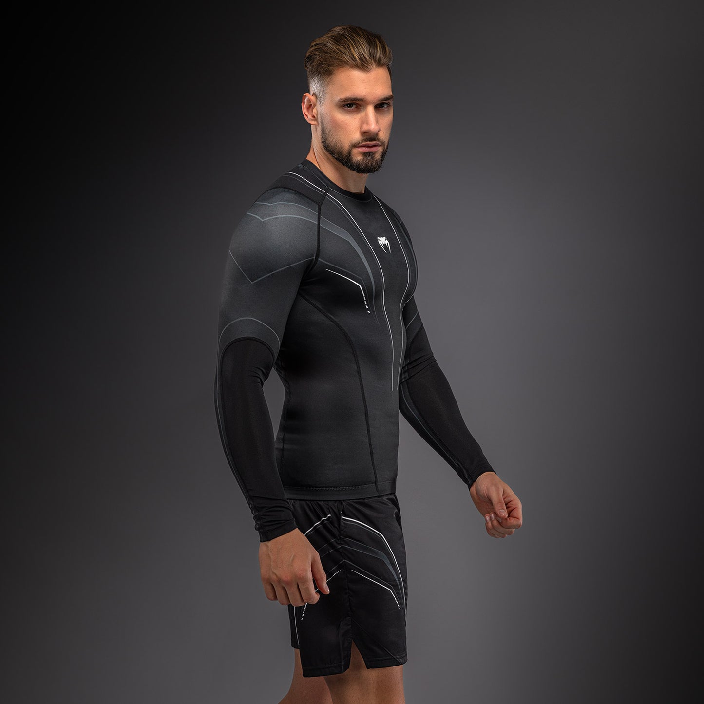 Venum Streamline Rashguard a Maniche Lunghe – Nero/Bianco