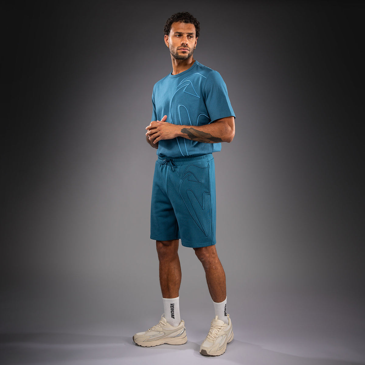 Venum Giant 3D Pantaloncini in Cotone - Blu Oceano