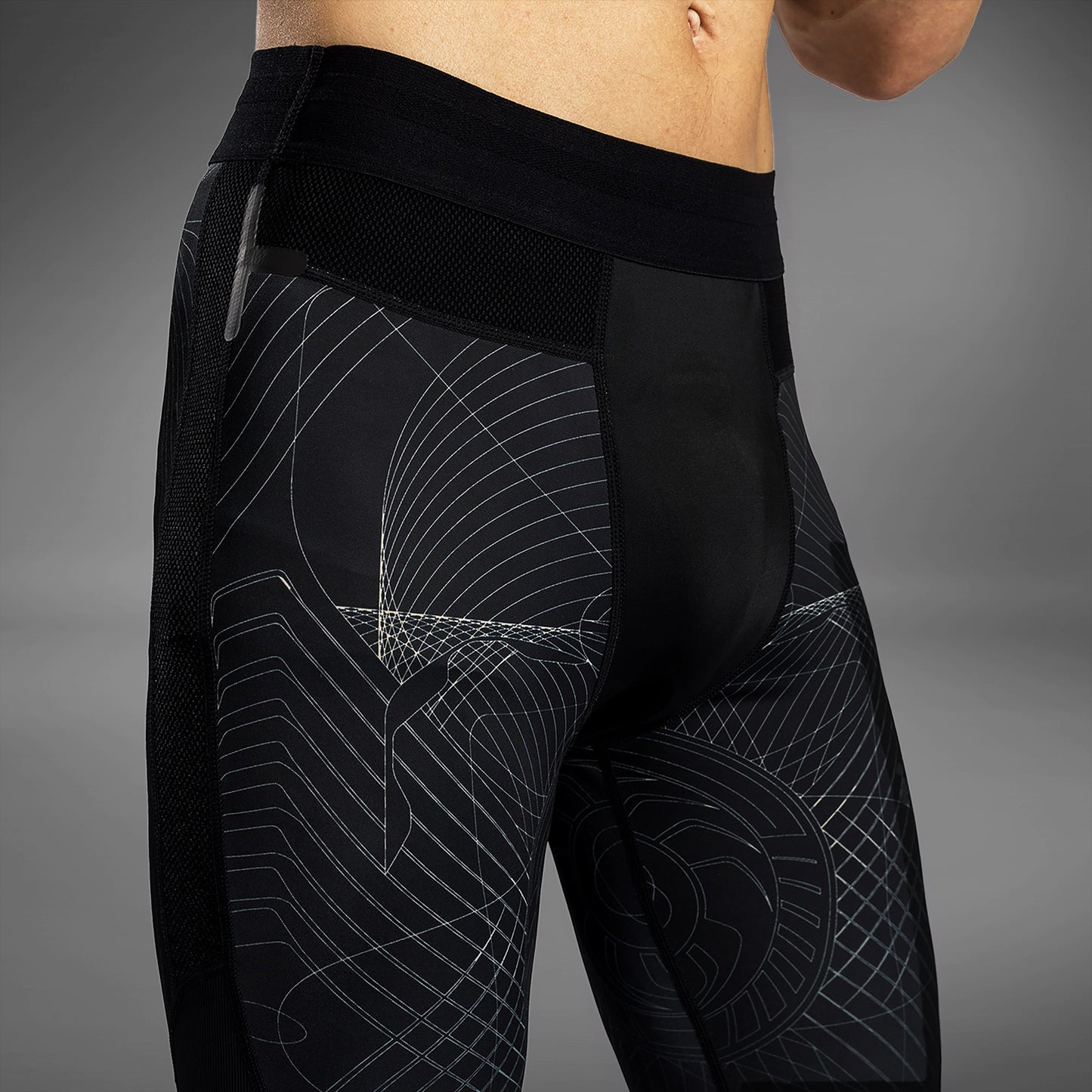 Venum G-Fit Air Pantaloni a compressione - Nero Profondo/Sabbia Del Deserto
