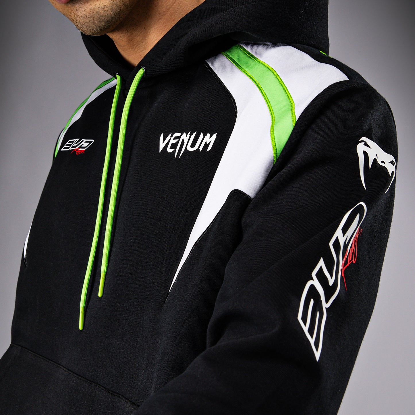 Venum x Bud Racing Felpa con cappuccio Uomo - Nero/Bianco/Verde lime