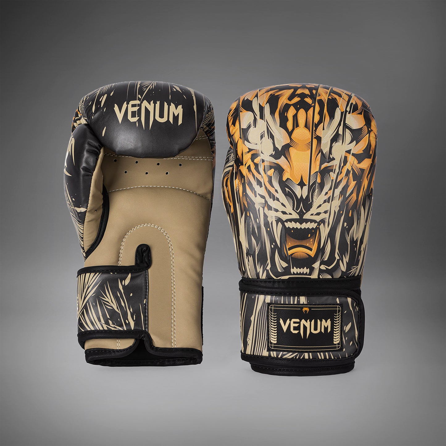 Venum Tiger Guanti da Boxe - Nero/Arancione Neon