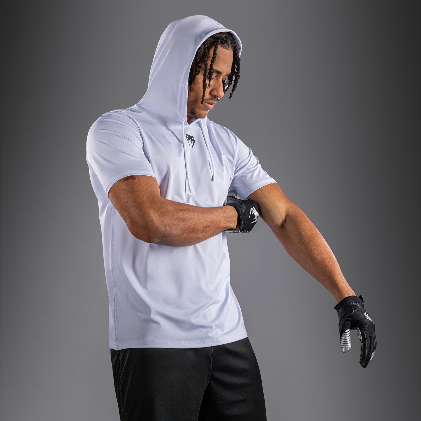 Venum Elite Felpa Dry-Tech a Maniche Corte - Bianco