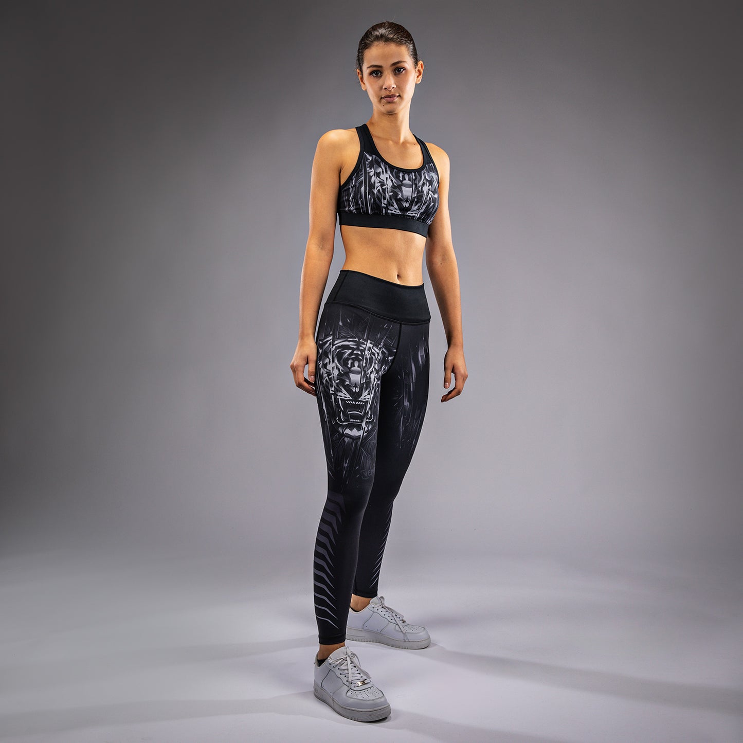 Venum Tiger Leggings Donna - Nero/Argento