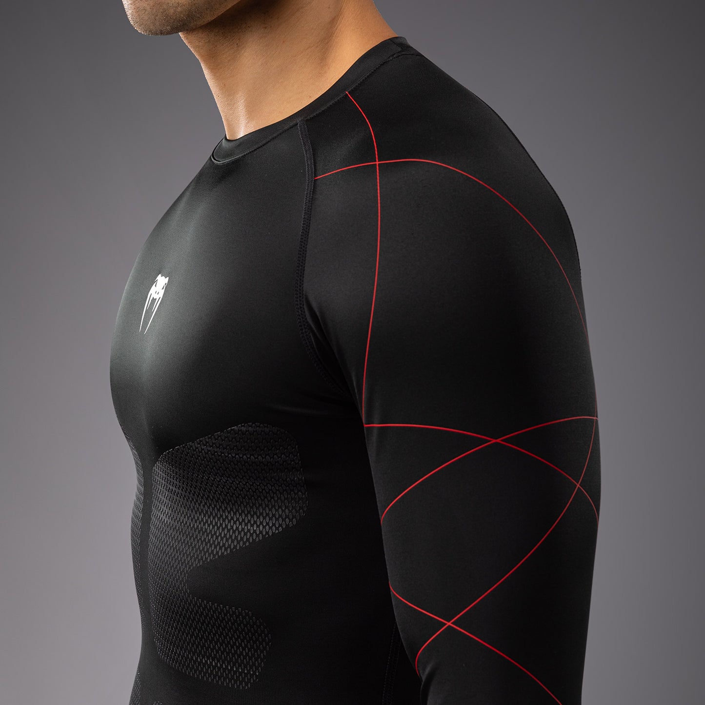 Venum Tactical XT Rashguard a maniche lunghe - Nero/Rosso Fuoco