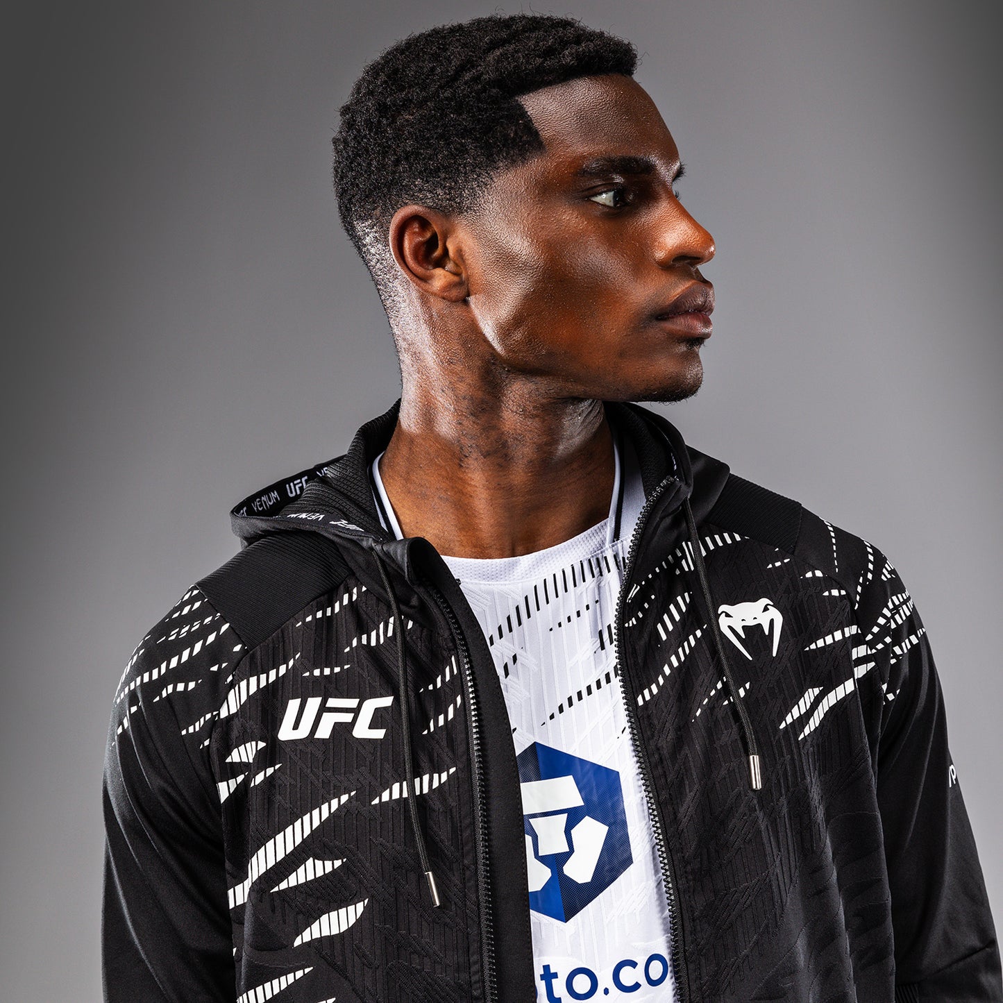 UFC Fusion by Venum Authentic Fight Night Felpa con Cappuccio per Uomo - Nero