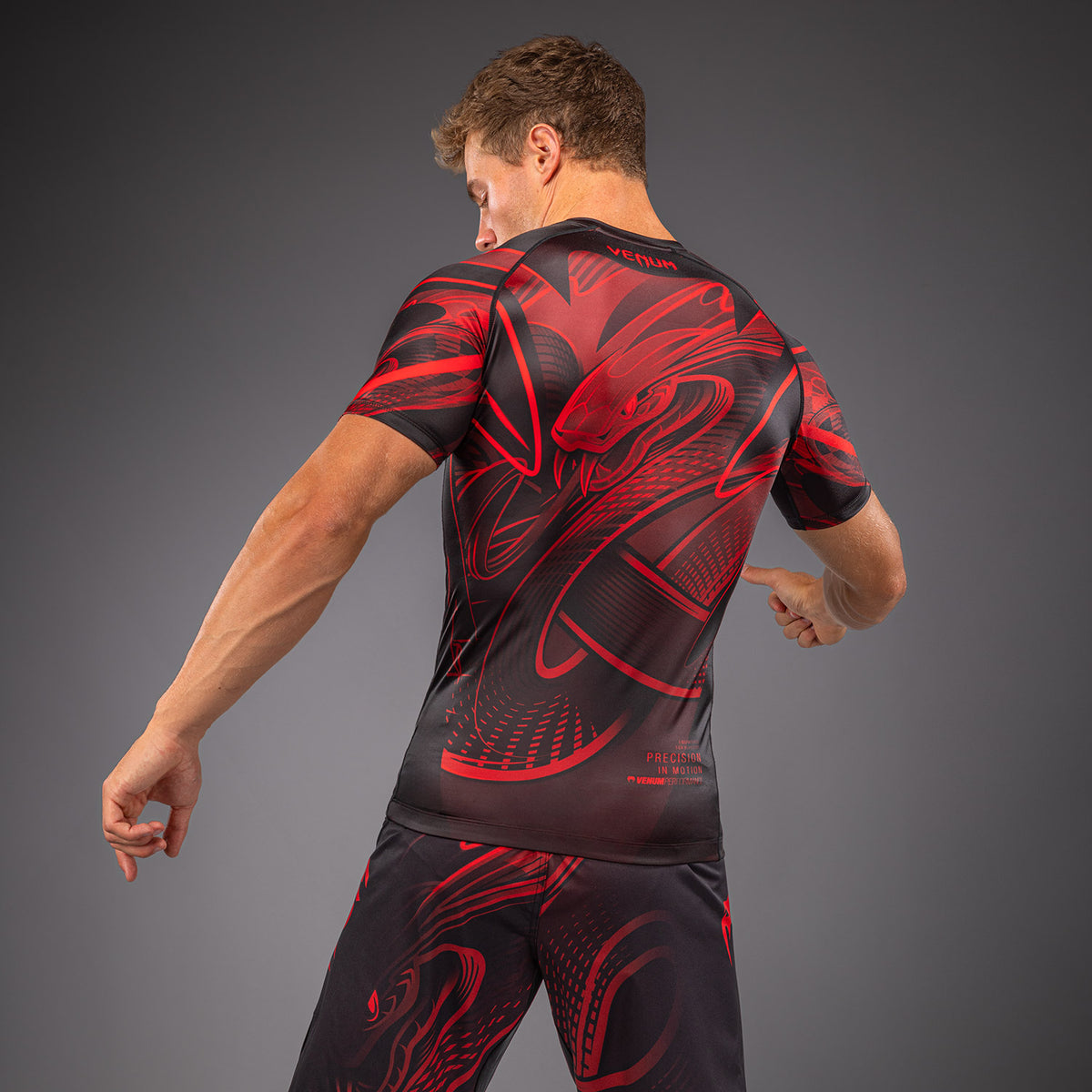 Venum Crimson Viper 2.0 Rashguard a maniche corte - Nero/Rosso