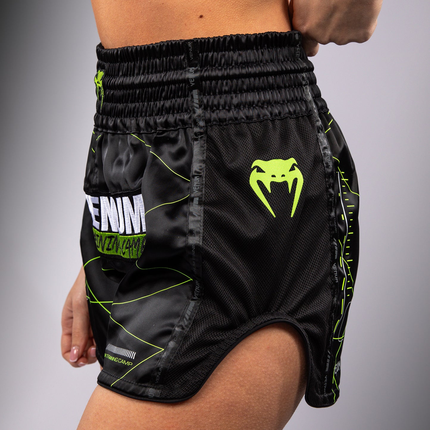 Venum Training Camp 4.0 Pantaloncini Muay Thai - Nero/Verde chiaro