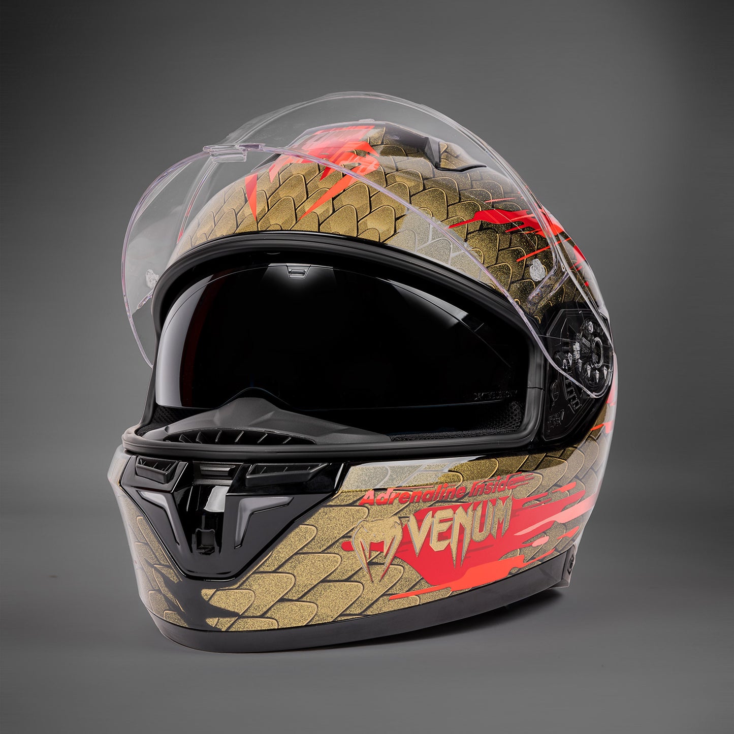 Casco moto Venum x Shark SKWAL i3 - Rosso/Oro