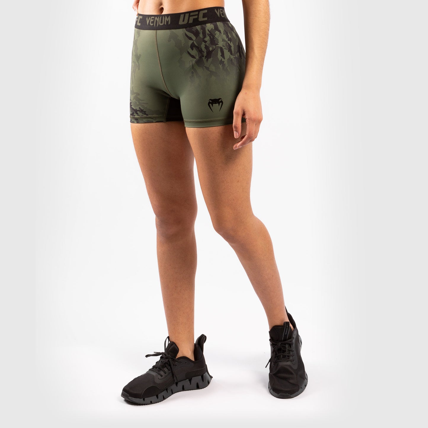 Venum UFC Authentic Fight Week Pantaloncini Performance a Compressione da Donna – Kaki