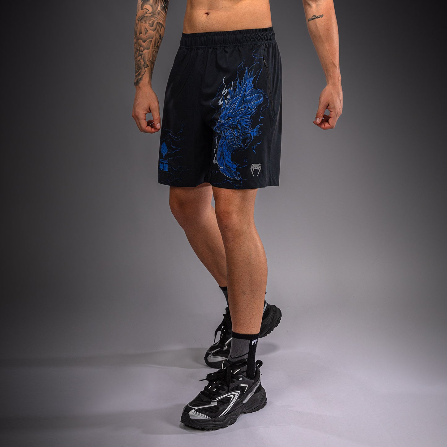 Venum Thunder Dragon Pantaloncini da Allenamento – Nero/Blu Reale