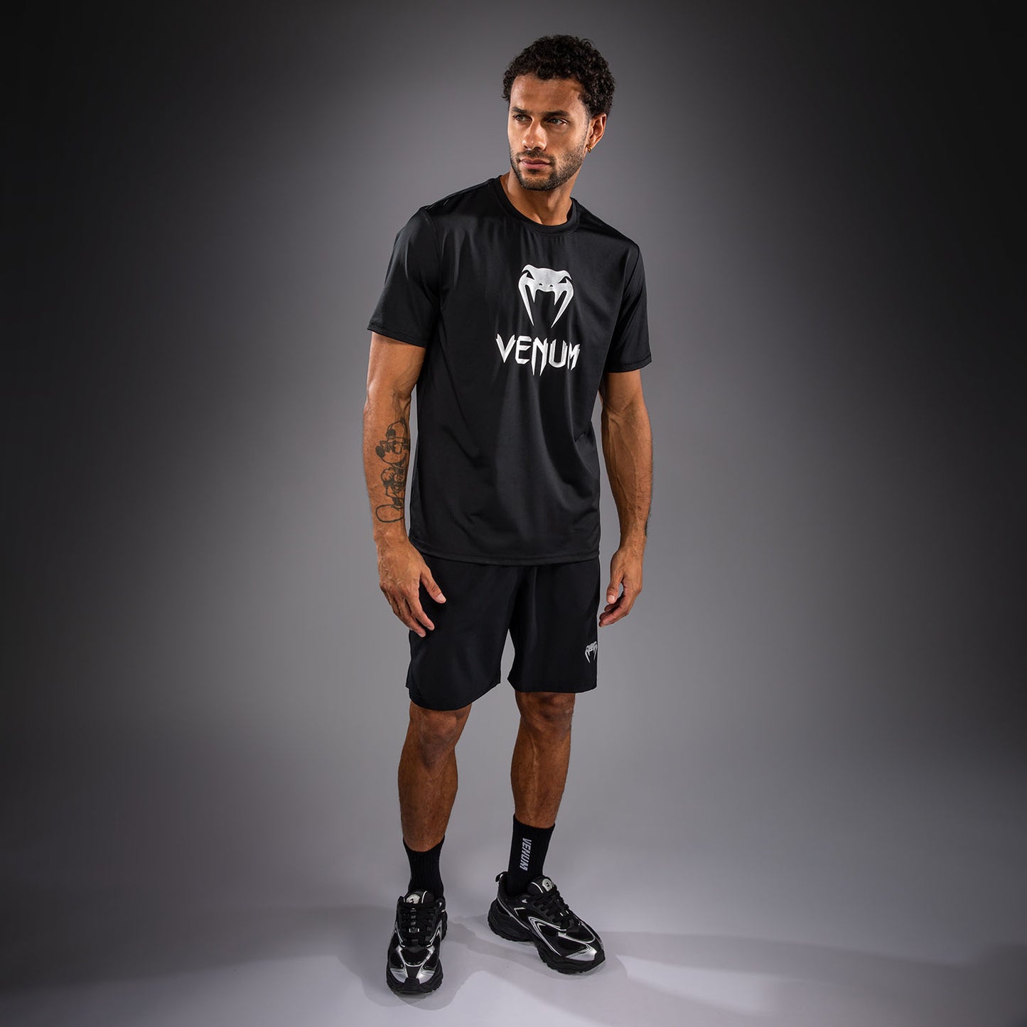 Venum Classic T-shirt Dry Tech - Nero/Argento
