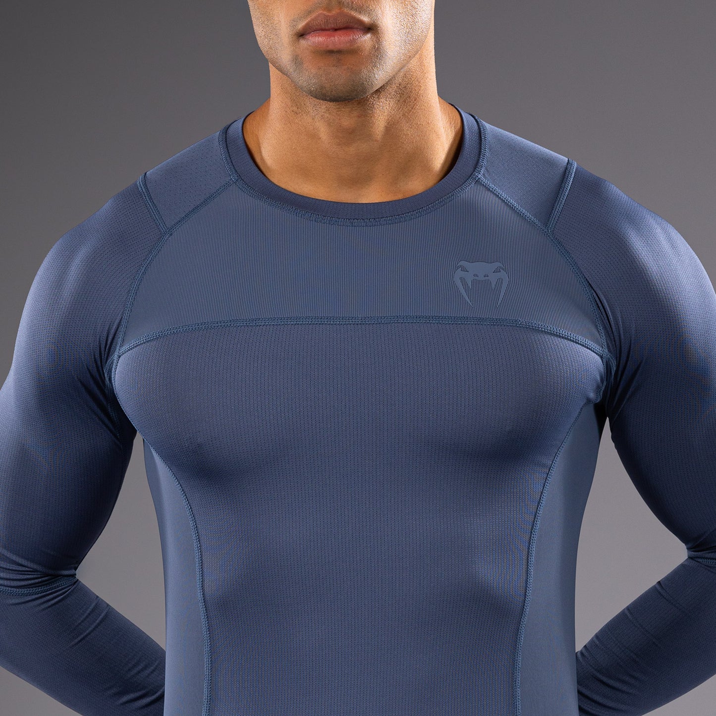 Venum G-Fit Air Rashguard Maniche Lunghe - Blu Nebbioso