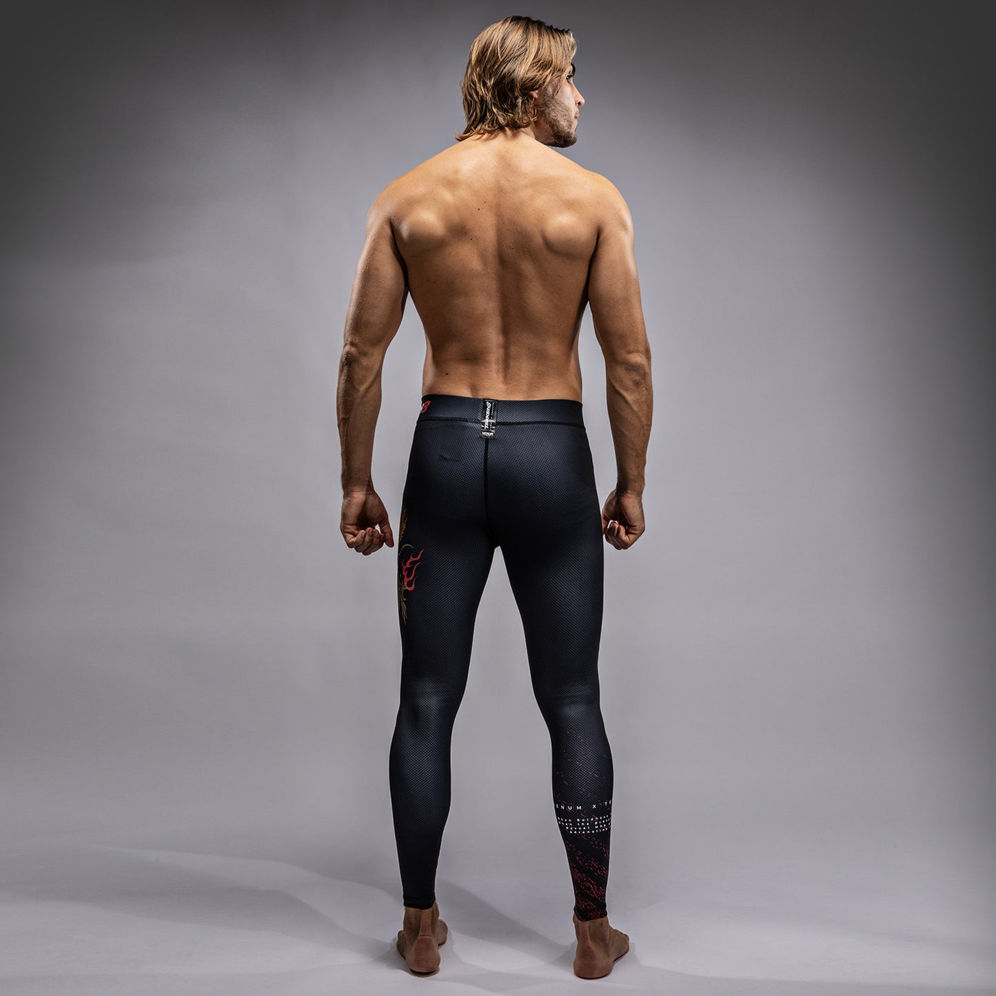 Venum x TEKKEN 8 - Marshall Law Pantaloni a compressione - Nero/Rosso/Oro