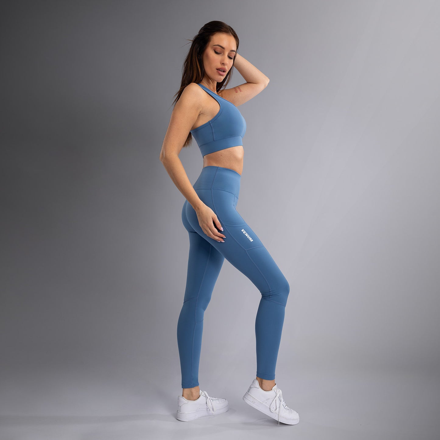 Venum Essential Performance Leggings da Donna - Blu Tempesta