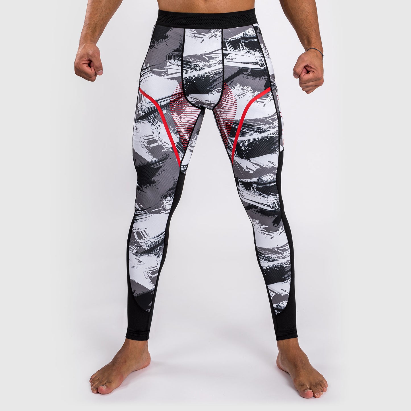 Venum Electron 3.0 Pantalone a compressione - Grigio/rosso