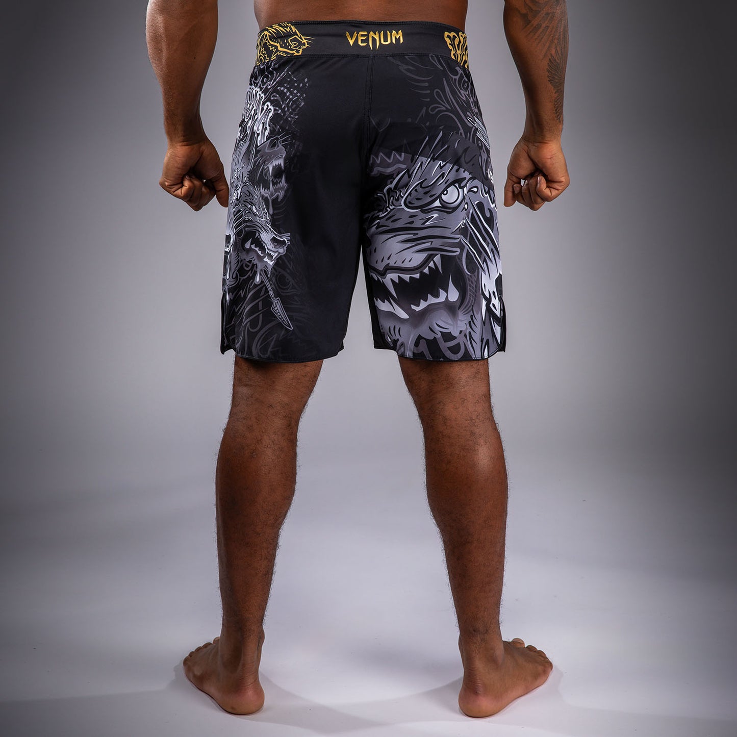 Venum Wolf Atak Pantaloncini da Combattimento – Nero/Grigio