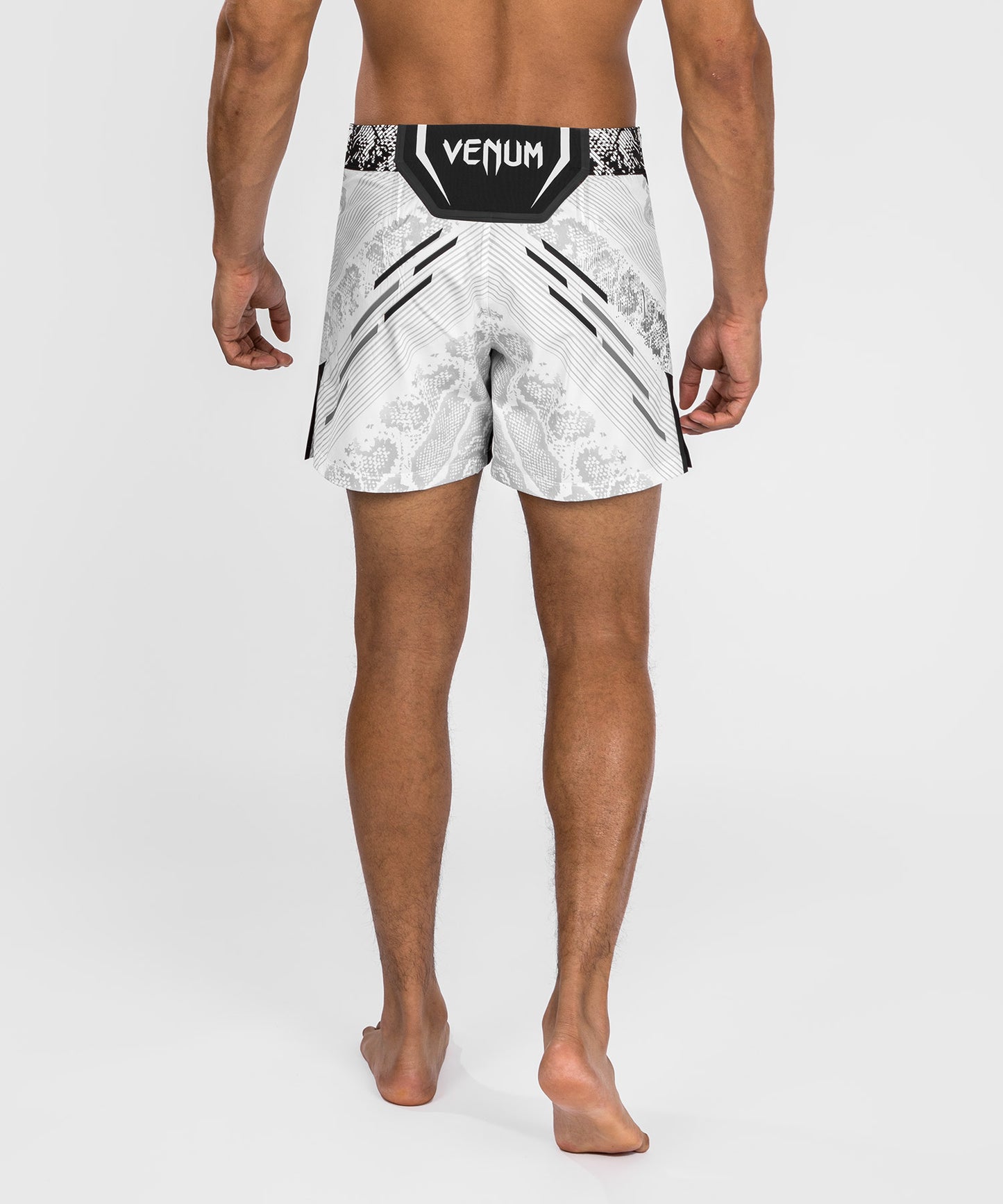 Pantaloncini da combattimento UFC Adrenaline by Venum personalizzati Authentic Fight Night Uomo - Short Fit – Bianco