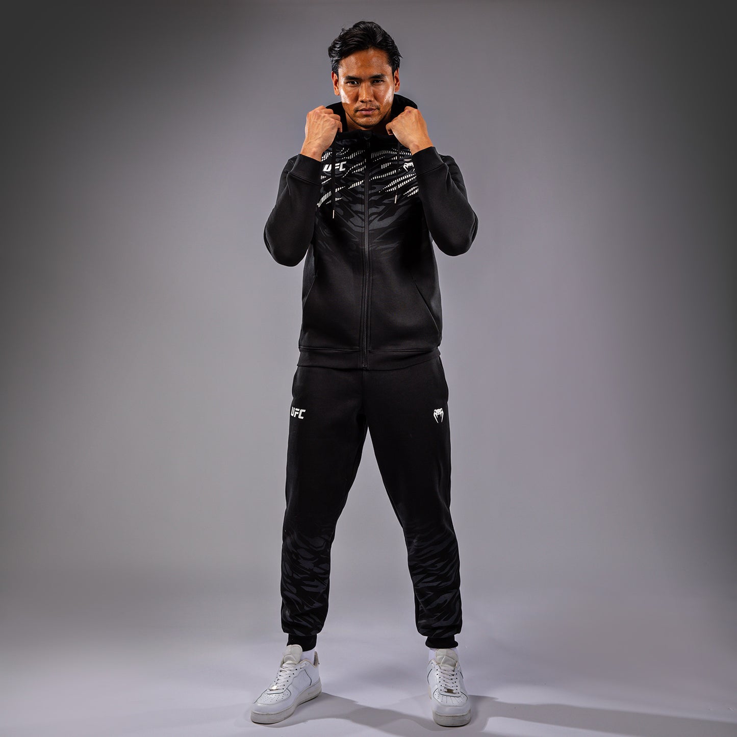 UFC Fusion by Venum Replica Felpa con Zip per Uomo - Nero