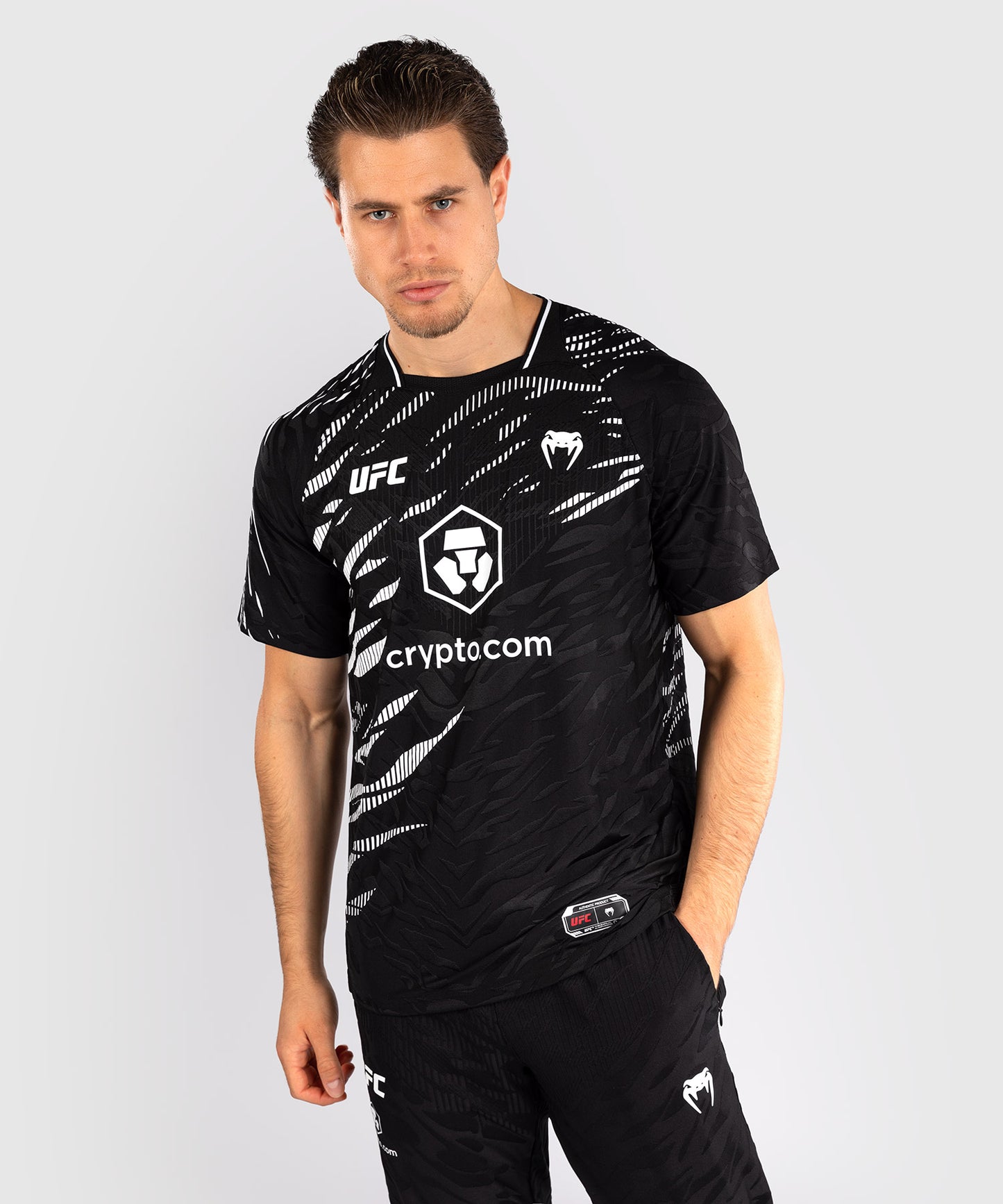 UFC Fusion by Venum Authentic Fight Night Maglietta da Gara per Uomo - Nero