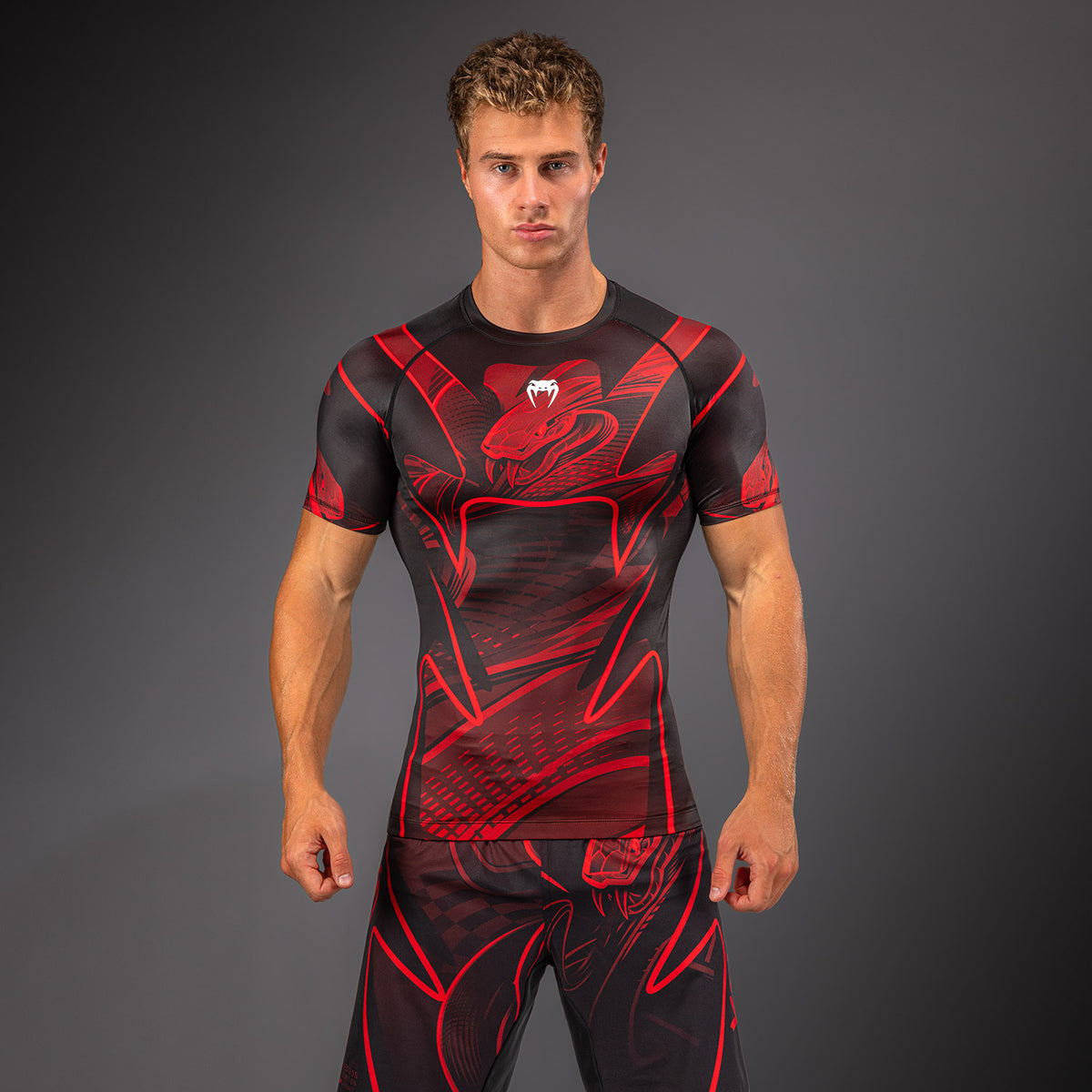 Venum Crimson Viper 2.0 Rashguard a maniche corte - Nero/Rosso