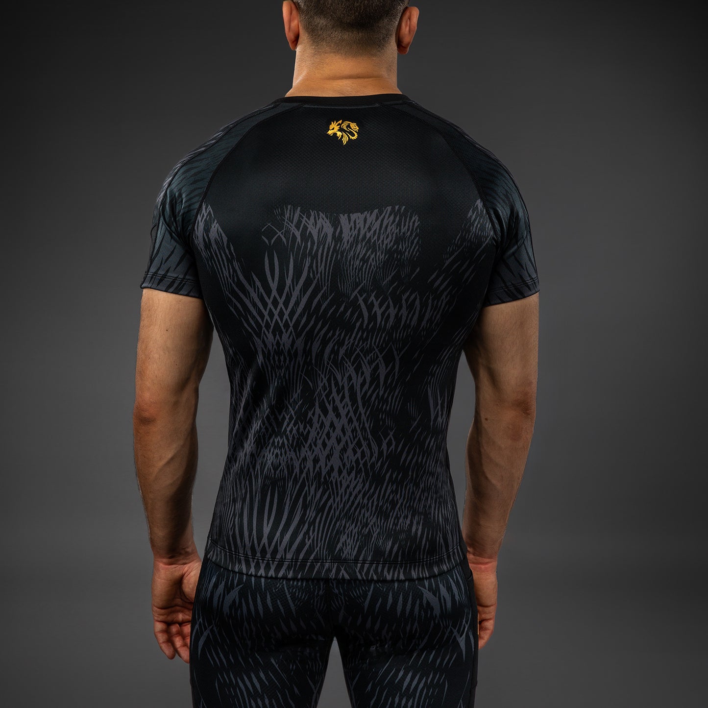 Venum x Chimaev Rashguard a Maniche Corte - Nero/Grigio