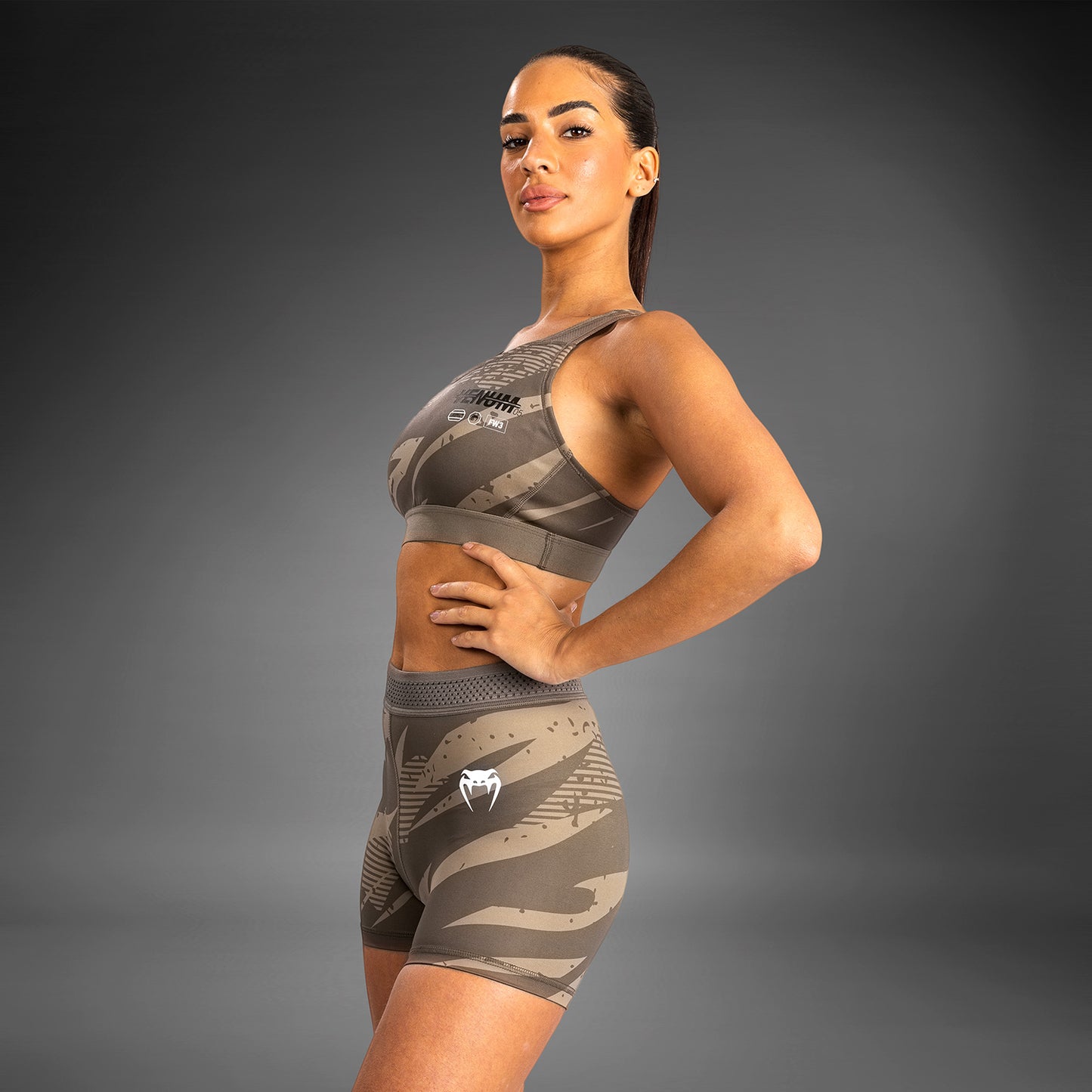 UFC Adrenaline by Venum Fight Week Short de Vale Tudo per Donna - Desert Camo