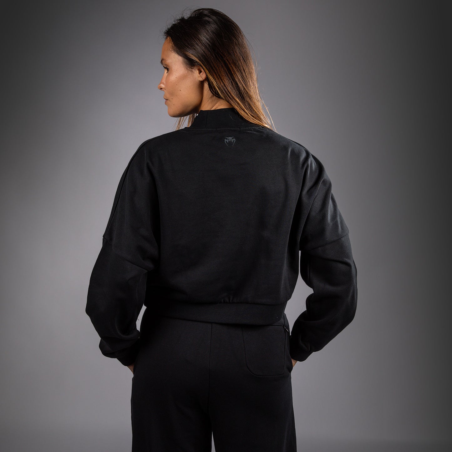 Venum Pulse Felpa Cropped da Donna - Nero/Bianco
