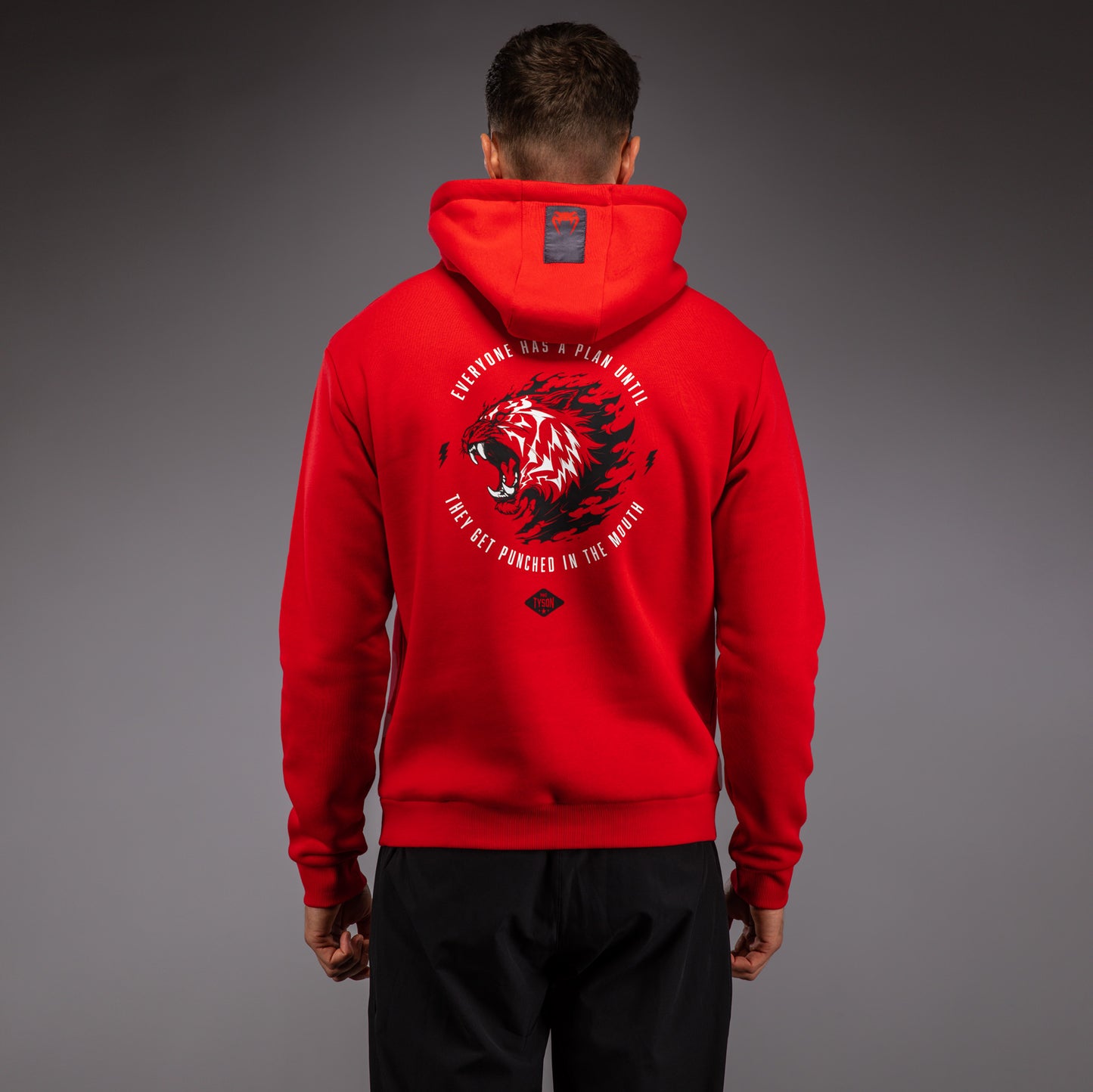 Venum x Mike Tyson Felpa con Cappuccio - Rosso Intenso/Nero Profondo