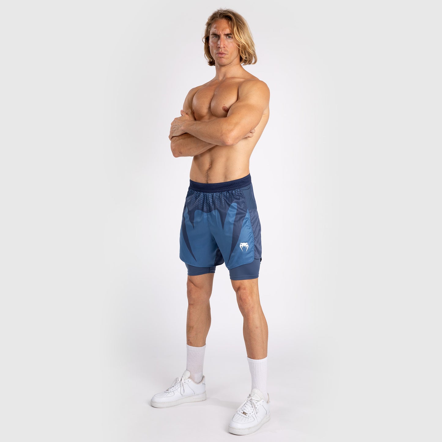 Venum Attack Pantaloncini da Combattimento da Uomo - Blu Navy