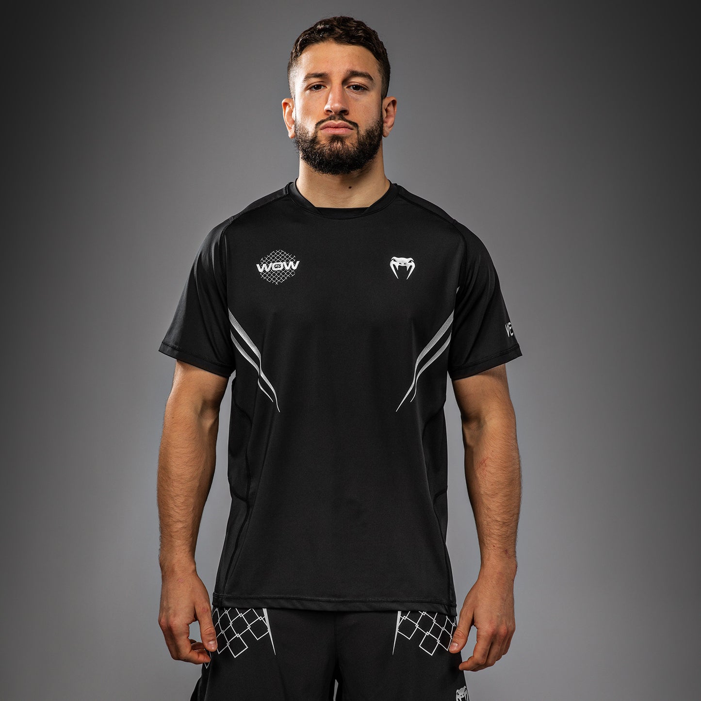Venum x WOW FC T-Shirt Dry-Tech - Nero/Grigio Argento