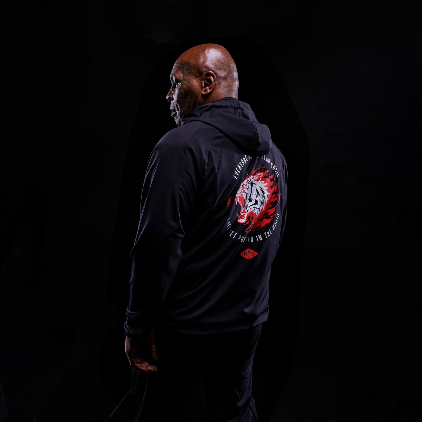 Venum x Mike Tyson Tiger Track Jacket - Nero Profondo/Rosso Intenso