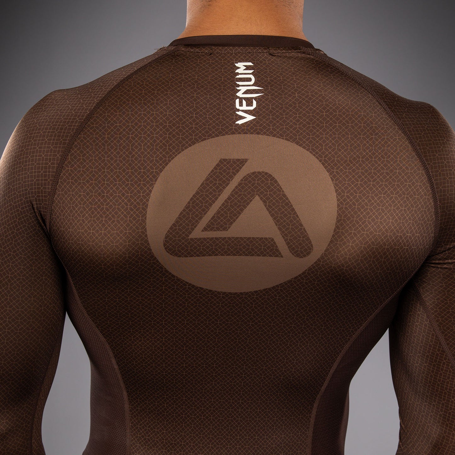 Venum x Roger Gracie Academy Rashguard a Maniche Lunghe - Marrone Scuro