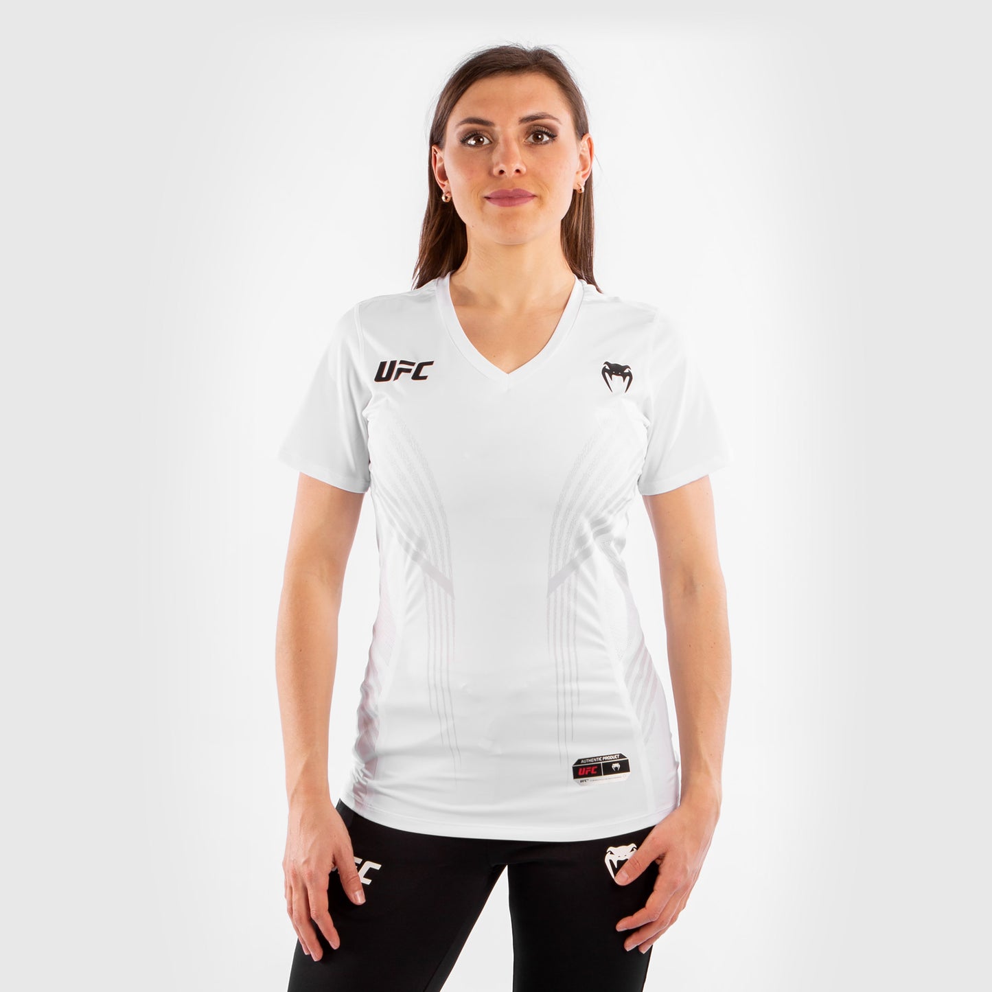 Maglia Tecnica Donna Personalizzata UFC Venum Authentic Fight Night - Bianco