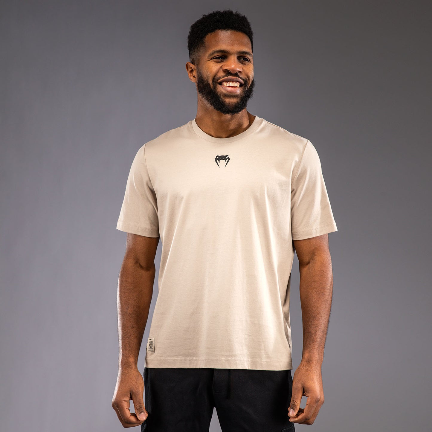 Venum Fight Icon T-shirt in Cotone - Beige