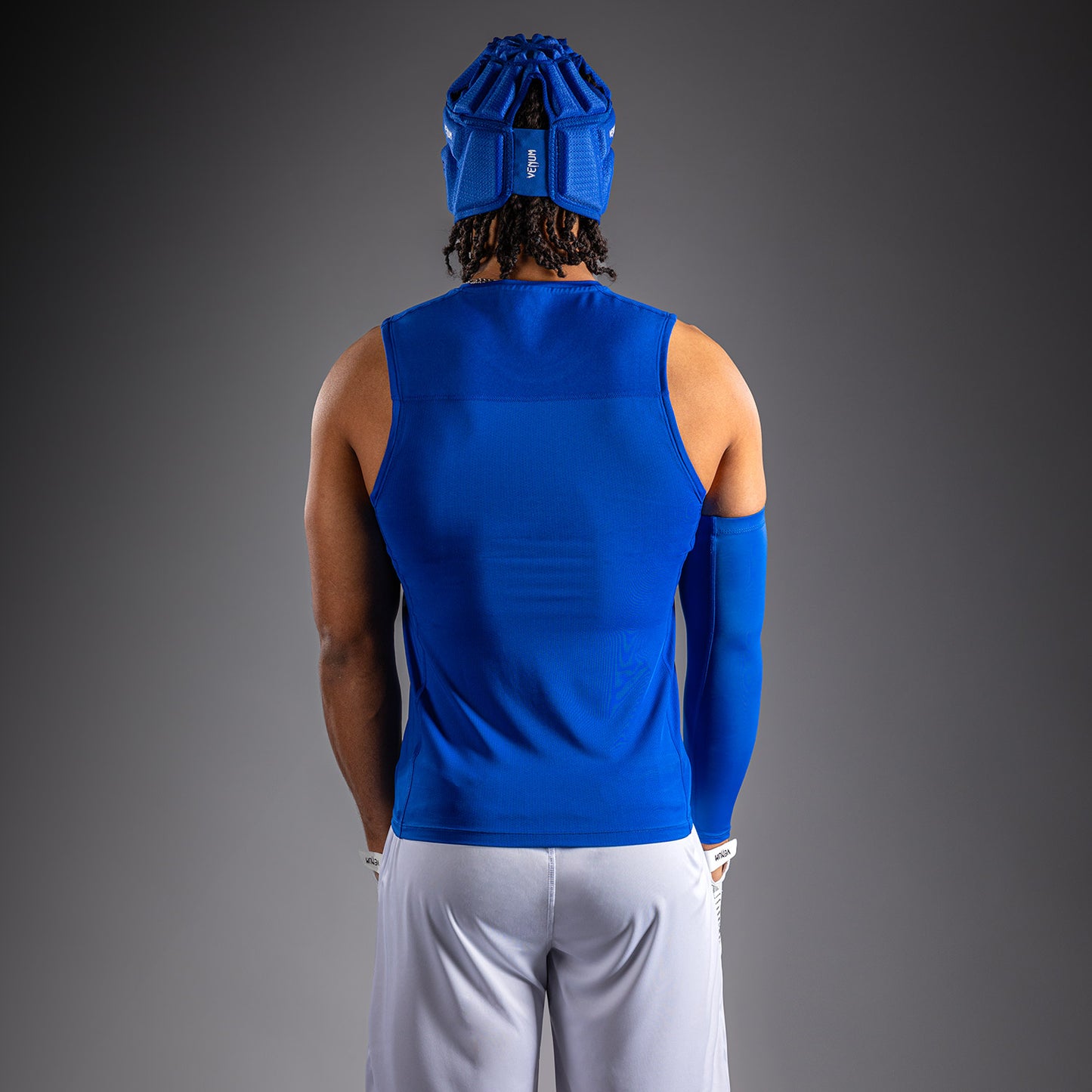 Venum Elite Football Maglietta a Compressione Senza Maniche - Blu Reale