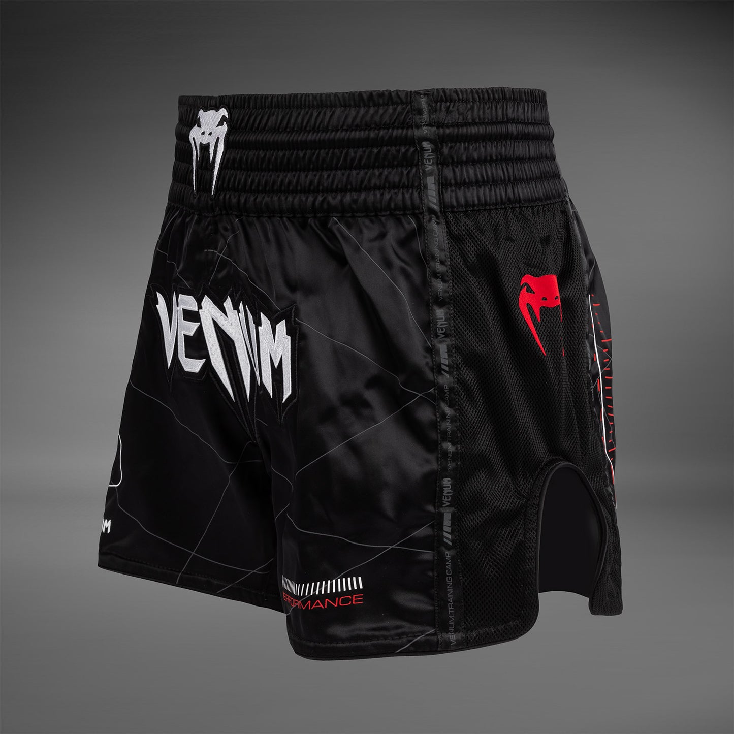 Venum Tactical XT Pantaloncini da Muay Thai - Nero/Rosso Fuoco