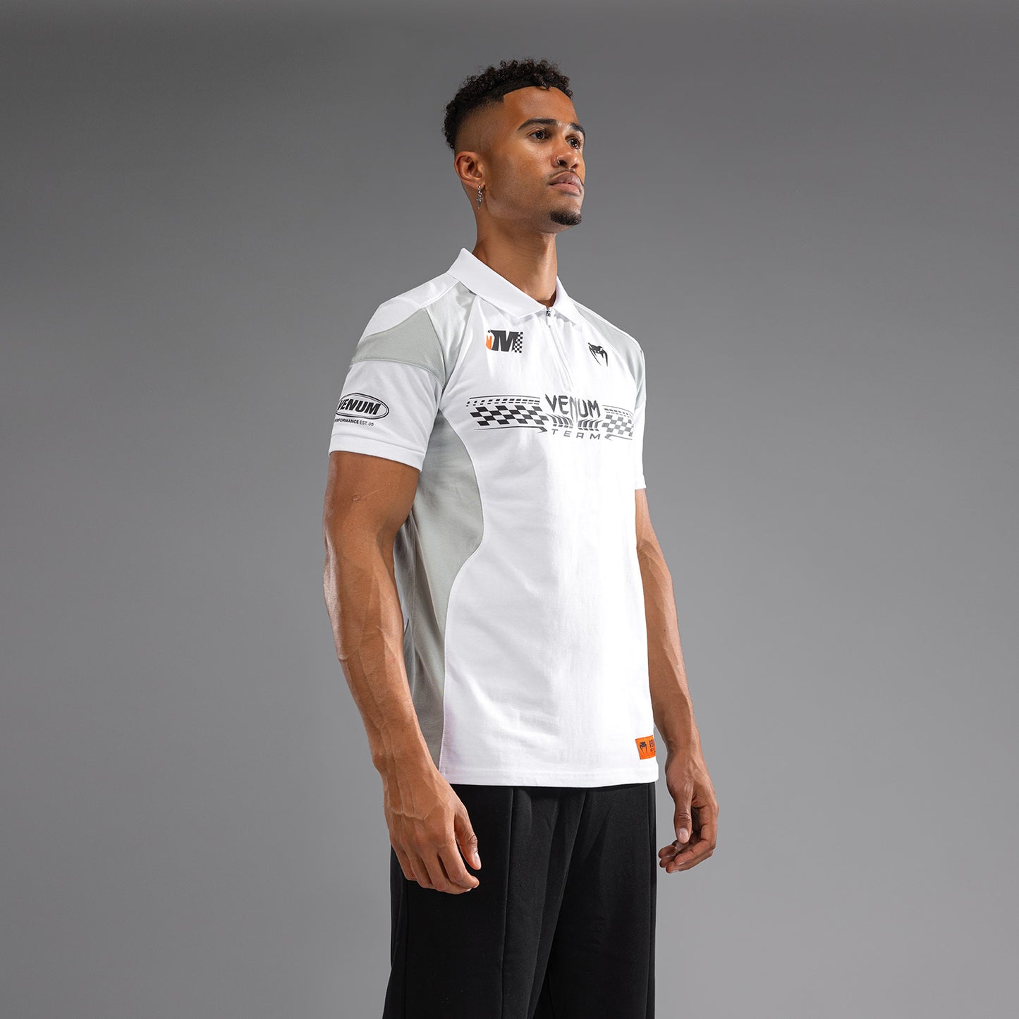 Venum Motorsport Polo in Cotone - Bianco Neve