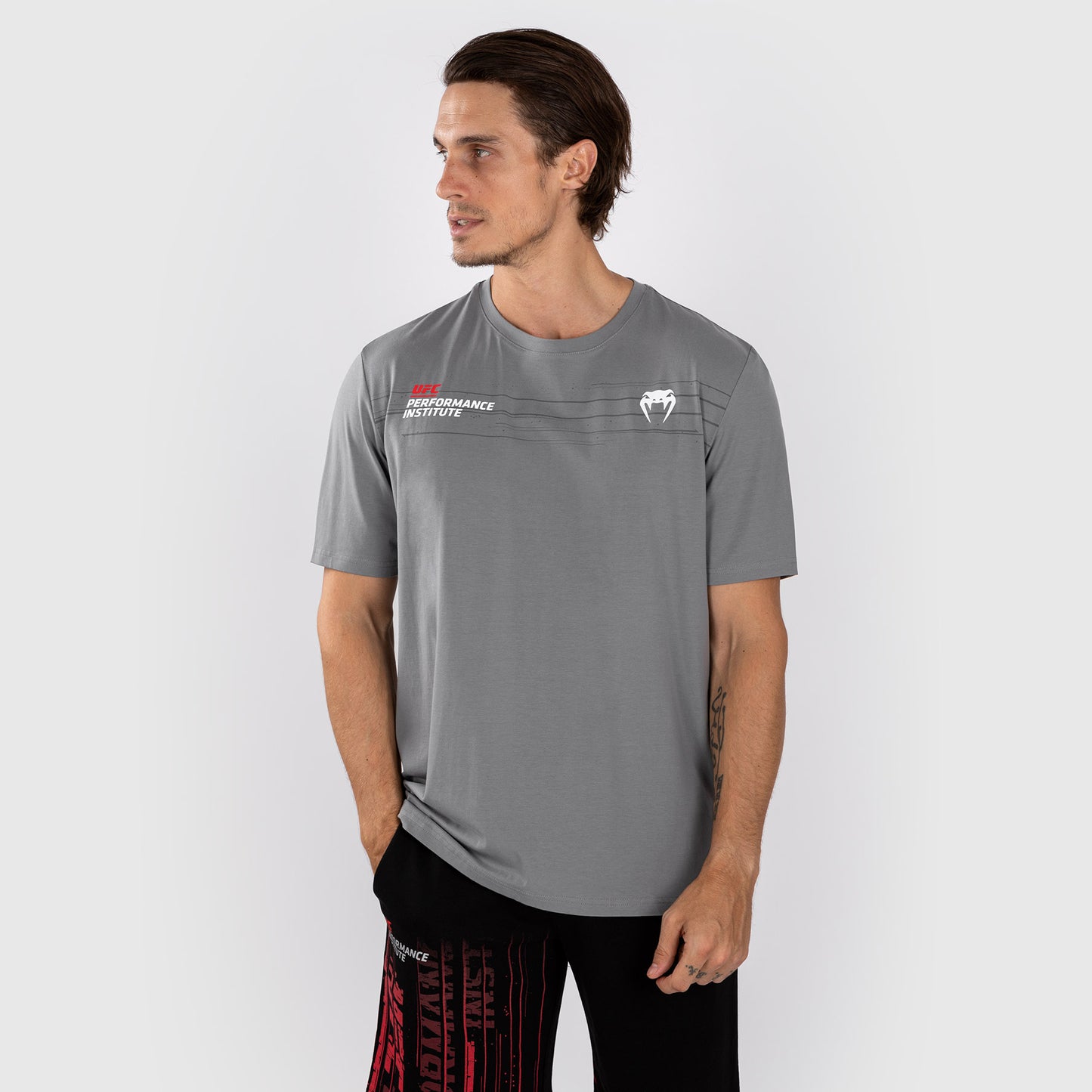 UFC Venum Performance Institute 2.0 Maglietta a maniche corte da Uomo - Grigio
