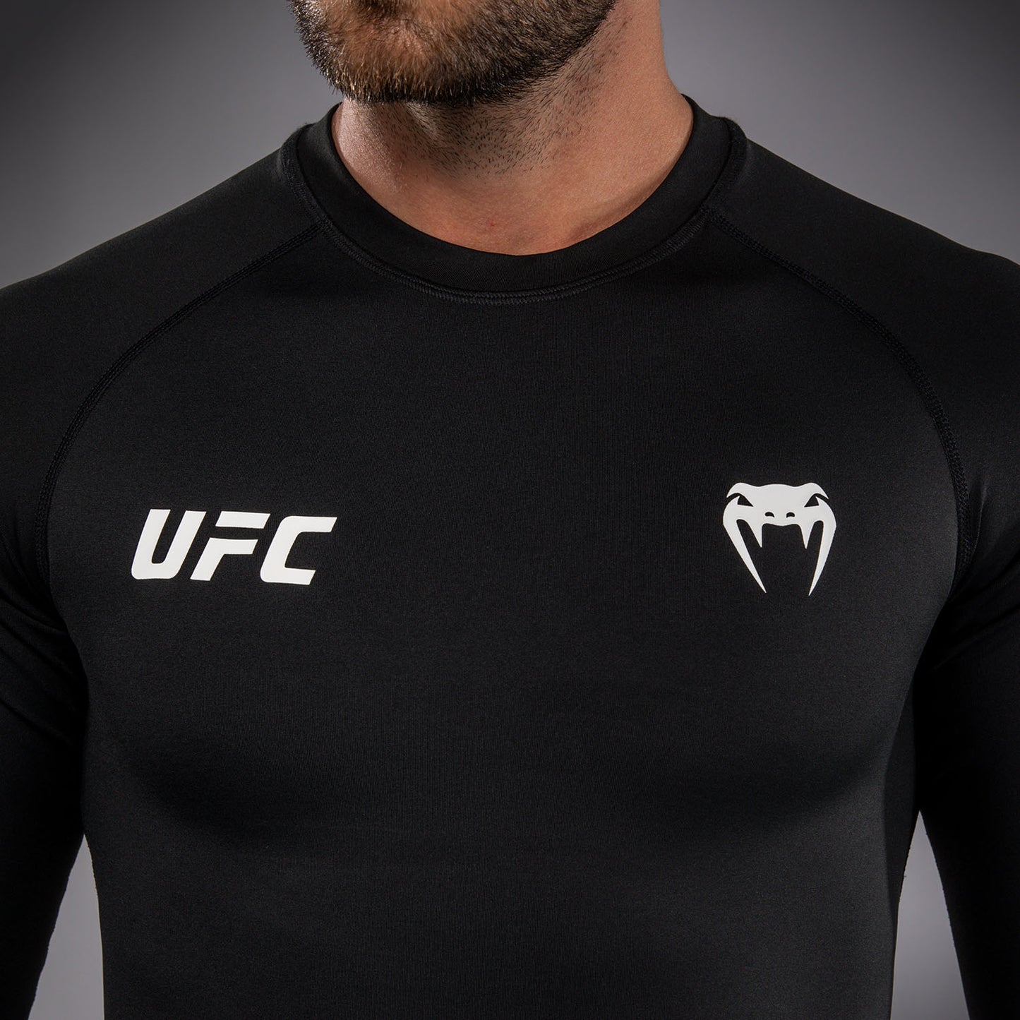 Venum UFC Unity by Venum Authentic Fight Week Rashguard Tecnica a Maniche Lunghe da Uomo - Nero