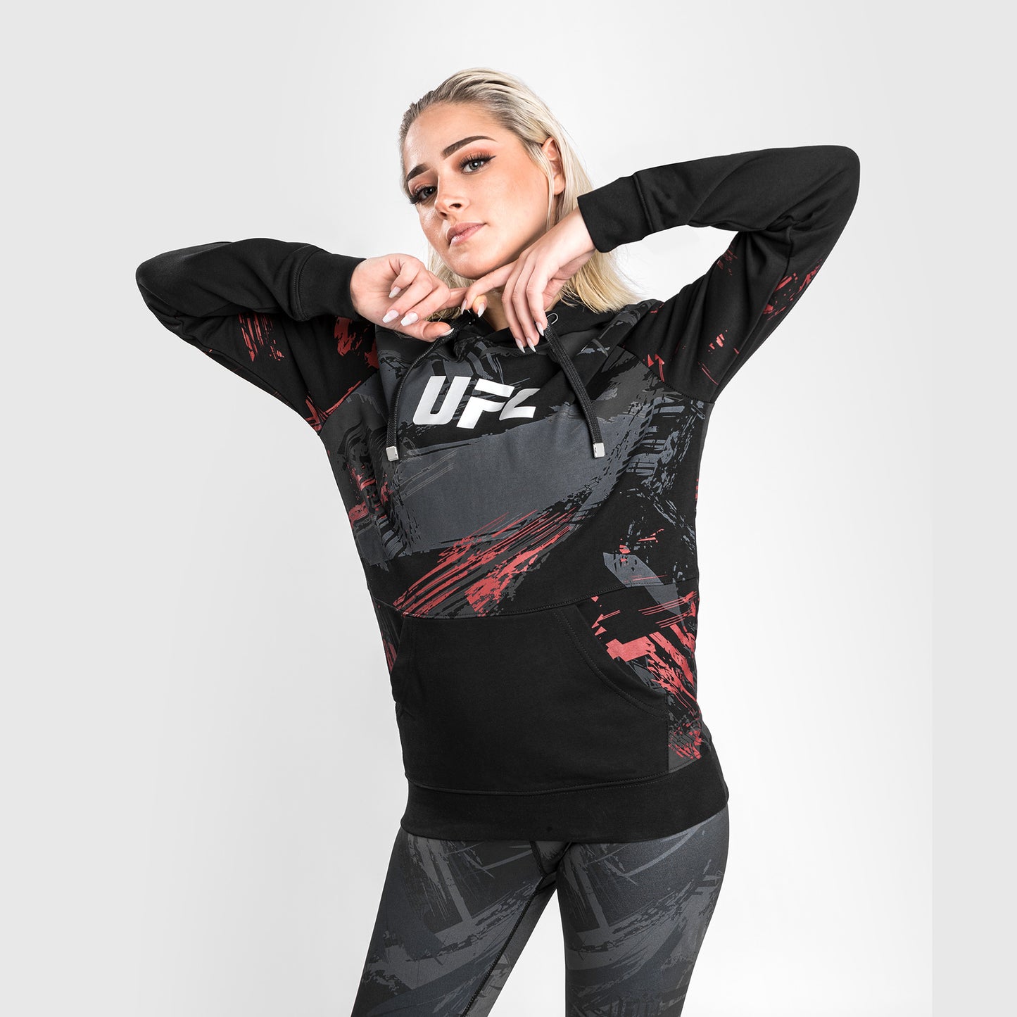 Felpa con cappuccio UFC Venum Authentic Fight Week 2.0 - Donna - nero