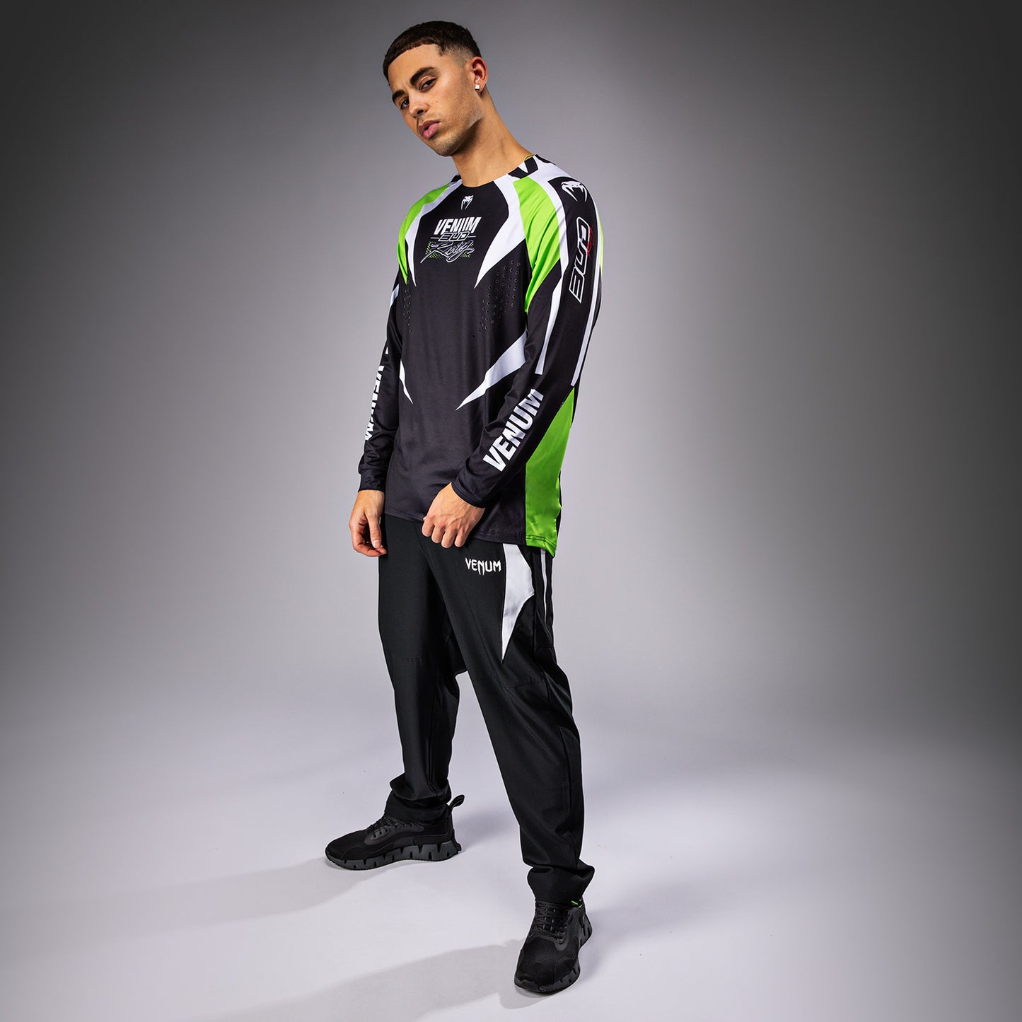 Venum x Bud Racing Maglietta Dry-Tech Uomo - Nero/Bianco/Verde lime