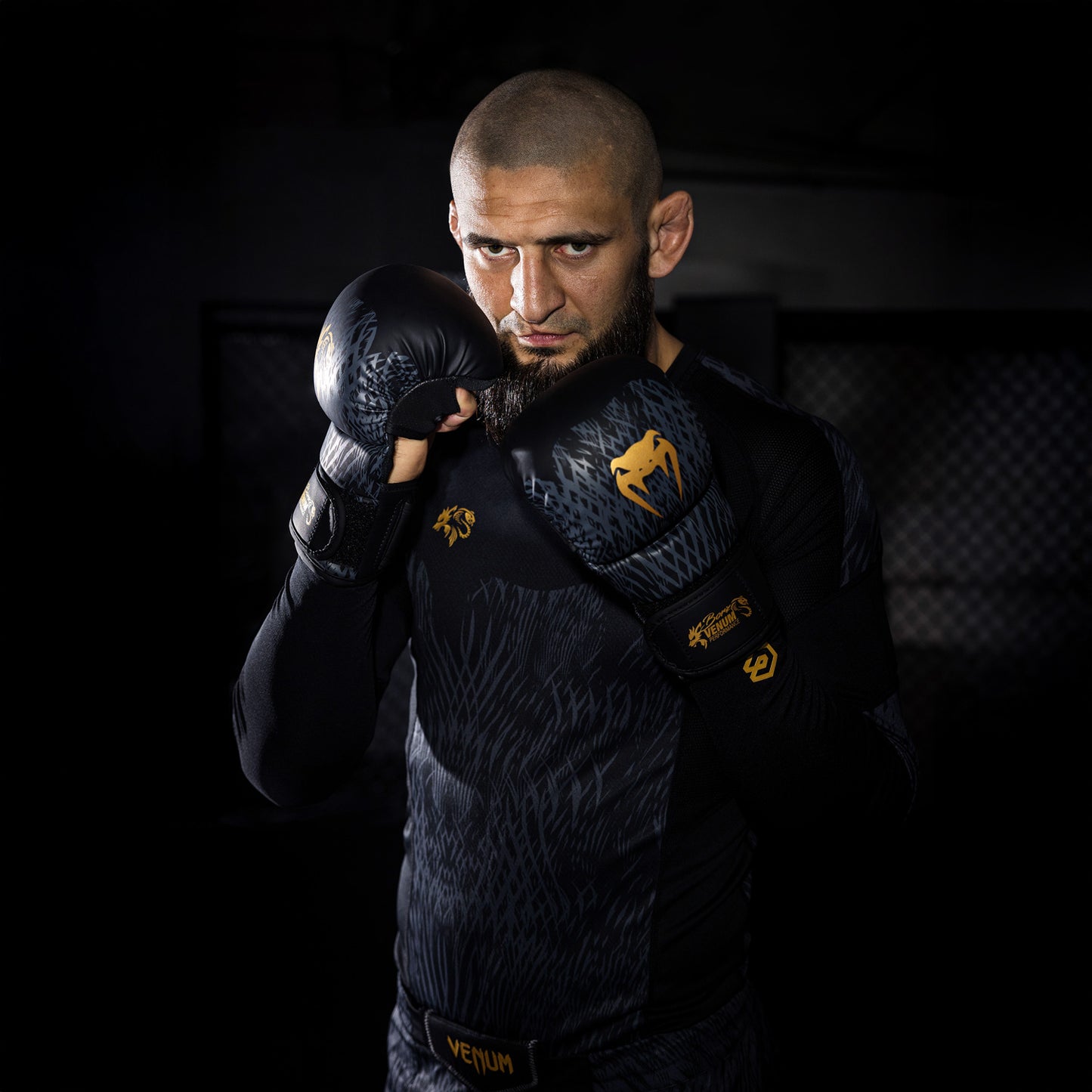 Venum x Chimaev Guanti da Sparring - Nero/Grigio