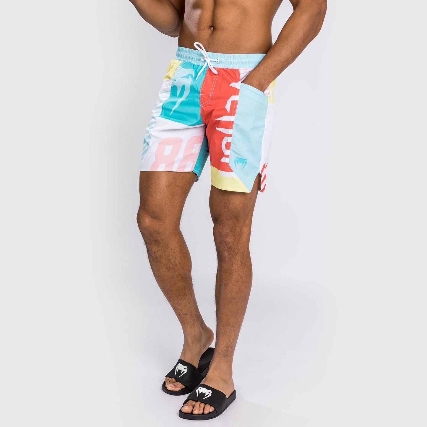 Venum Summer 88 Pantaloncini Da Surf - Blu Clearwater/Rosso fiamma