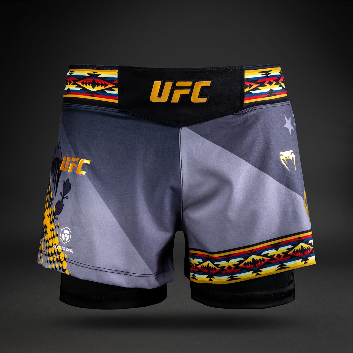 UFC Unrivaled by Venum Julianna Peña Pantaloncini corti da combattimento da donna - Nero