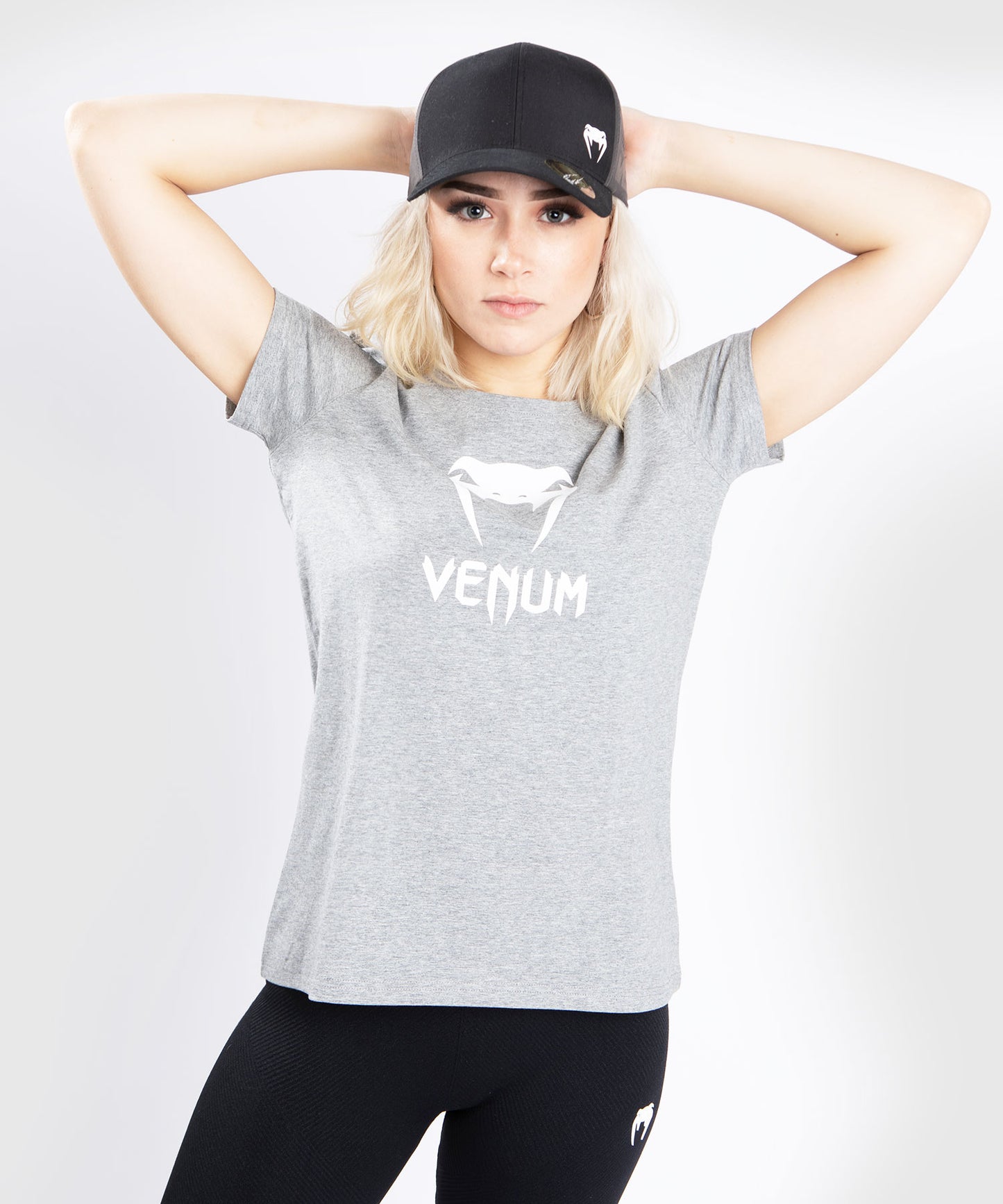 T-shirt Venum Classic - Per donna - Grigio Mélange Chiaro