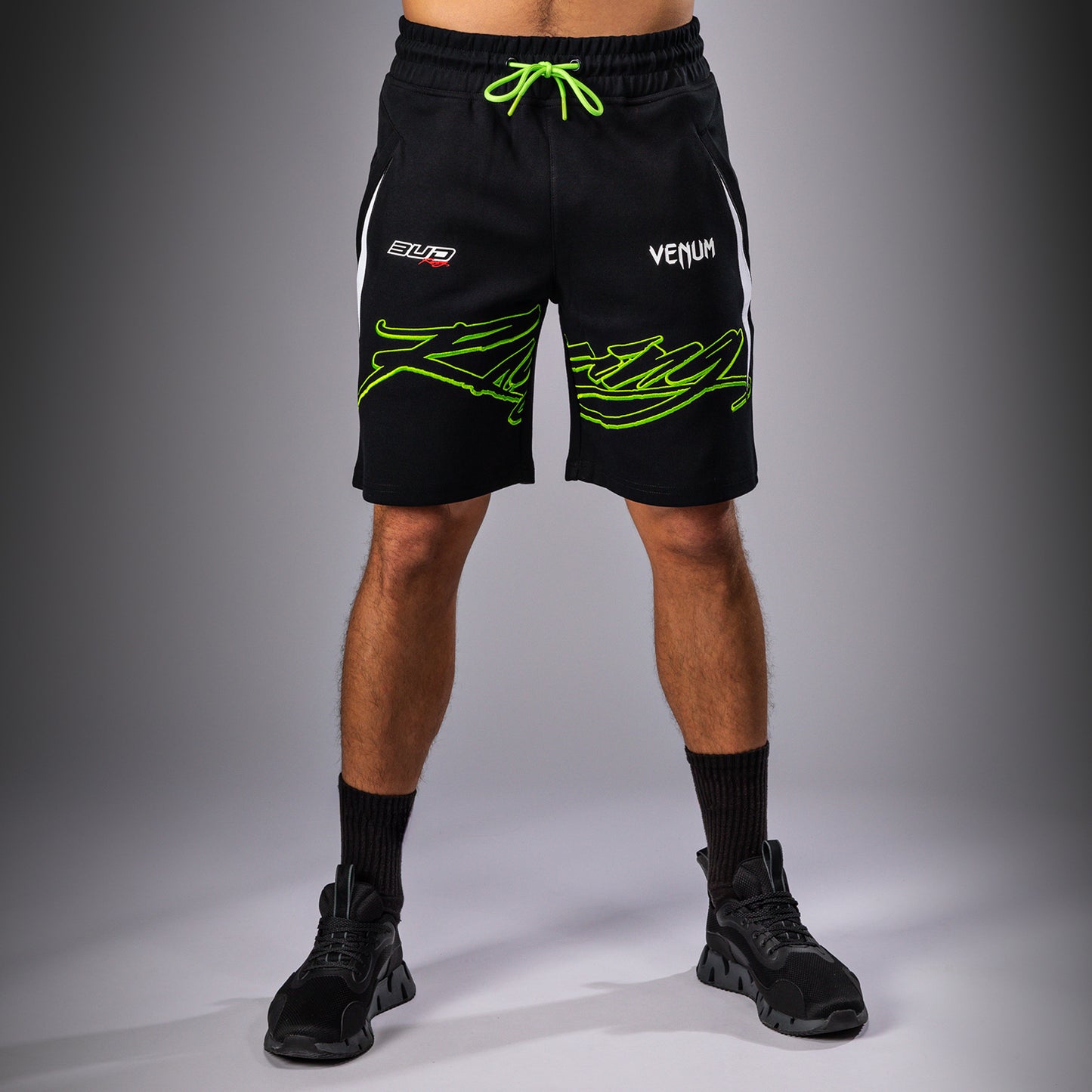 Venum x Bud Racing Pantaloncini in cotone Uomo - Nero/Bianco/Verde lime