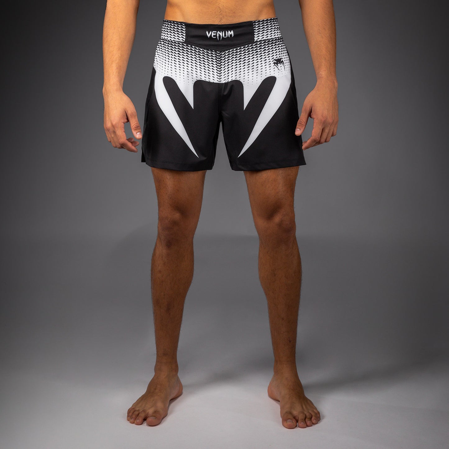 Venum No Gi Pantaloncini da combattimento - Nero/Bianco