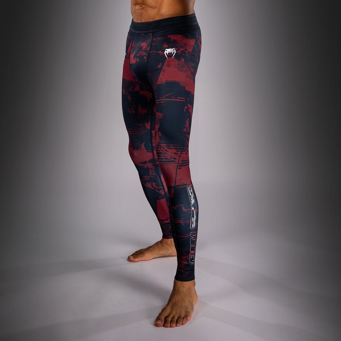 UFC Zenith by Venum Authentic Fight Week Leggings Performance Uomo - Blu navy/Bordeaux/Argento