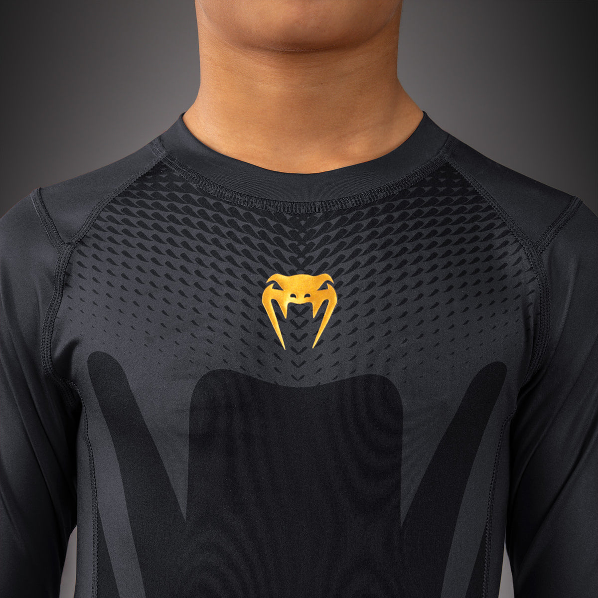 Venum Attack Rashguard a maniche corte per bambini - Nero/Oro