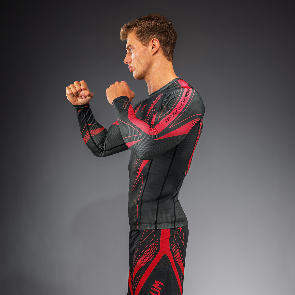 Venum Amazonia Reborn Maglia a compressione a maniche lunghe - Nero/Rosso